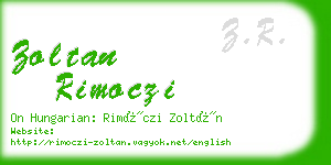 zoltan rimoczi business card